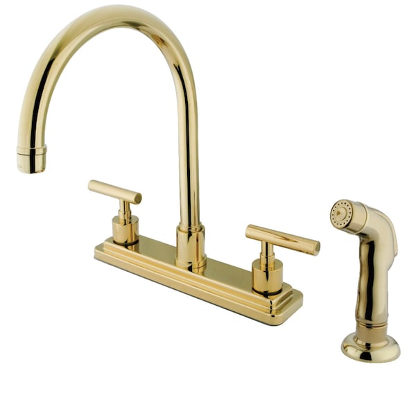 KS8792CML Manhattan Centerset Kitchen Faucet, Polished Brass